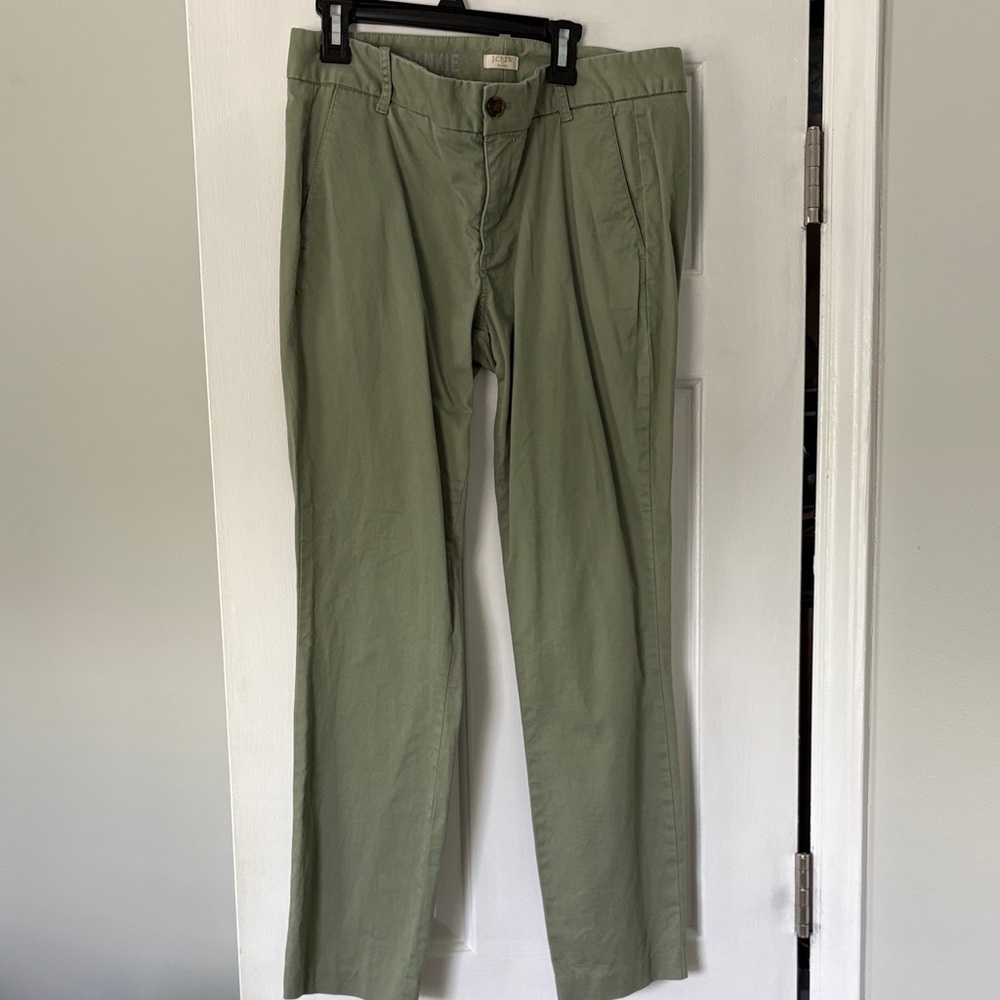 J. Crew Women's Olive Straight Leg Pants